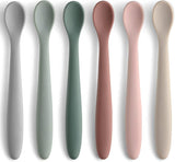 6-Piece Silicone Baby Feeding Spoons, First Stage Infant Spoons, Soft-Tip Easy on Gums I Baby Training Spoon | Infant Utensils Feeding Supplies, Dishwasher...