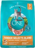 PLrina ONE Natural Dry Cat Food, Tender Selects Blend With Real Chicken - 7 lb. Bag