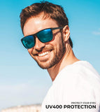 KALIYADI Polarized Sunglasses for Men, Lightweight Sun Glasses with UV Protection for Driving Fishing Golf