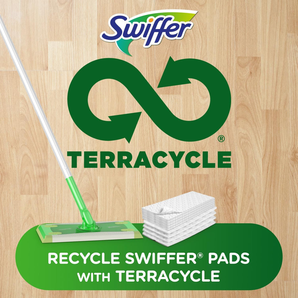 Swiffer Sweeper 2-in-1 Mops for Floor Cleaning, Dry and Wet Multi Surface Floor Cleaner, Sweeping and Mopping Starter Kit, Includes 1 Mop + 19 Refills, 20 Piece Set - PureLivingMart