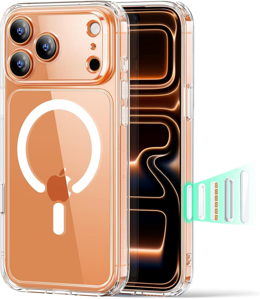 ESR for iPhone 17 Pro Max Case, Camera Control, Compatible with MagSafe, Shockproof Military-Grade Protection, Magnetic Phone Case for iPhone 17 Pro Max, Classic Hybrid Case, Clear