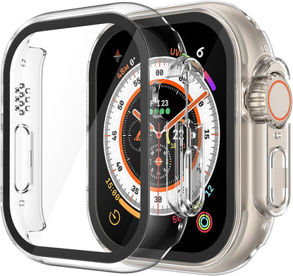 Misxi tempered glass case for Apple Watch Series 7 (2021) 46mm and Series 6 watch
