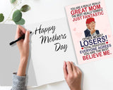 Mothers Day Card Funny Gifts for Mom, Wife from Daughter, Son, Kids, Husband on Mothers Day - Heartfelt Message to Mother, Perfect for Birthday, Mothers Day Gifts, Humorous Mom Greeting Cards, Premium Quality