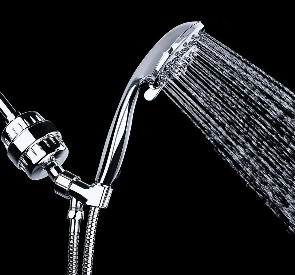 AquaBliss High OutPLt Revitalizing Shower Filter - Reduces Dry Itchy Skin, Dandruff, Eczema, and Dramatically Improves The Condition of Your Skin, Hair and Nails - Chrome (SF100)