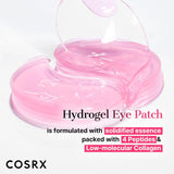 COSRX Pink Peptides Collagen Hydrogel Eye Patch for Puffy Eyes, Dark Circles & Fine Lines, Cooling Under Eye Patches (60), Korean Skin Care