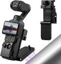AMAZEAR Magnetic Mount Stand Compatible with DJI Osmo Pocket 4/3/Xtra Muse, Pocket4 Accessories Adapter Clamp Magnet Suction Case Holder on Desktop/Vertical Surface, 180° Adjustable Handle, Black