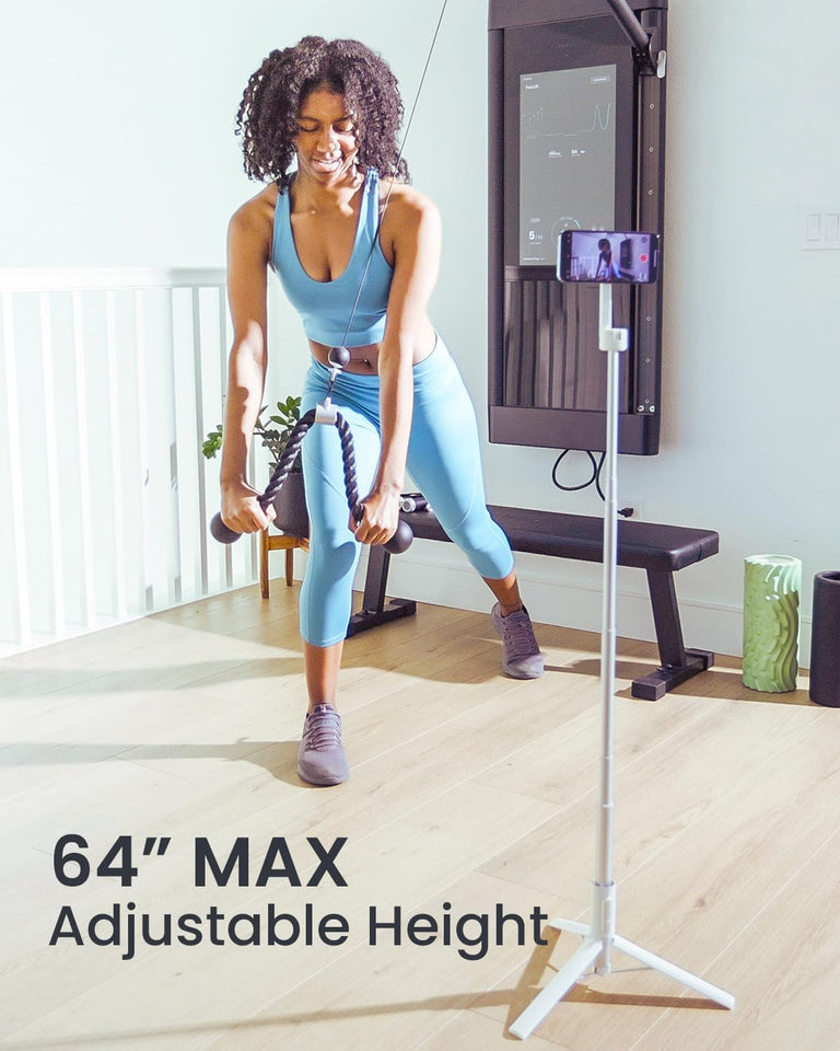 KraftGeek 64" Magnetic Phone Tripod for iPhone MagSafe, Reinforced Aluminum Selfie Stick Tripod Stand for Video Recording, Vlogging & Travel Content Creators