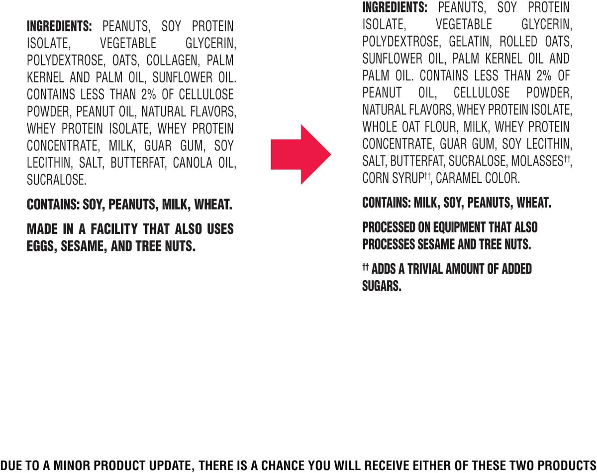 atkins peanut butter granola high protein bar, 16g protein, 1g sugar, 12 count