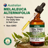 100% PLre Tea Tree Oil - 4 Fl Oz Tea Tree Essential Oil for Hair, Skin, Diffuser, Aromatherapy & DIY Soap Making Scent