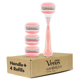 Gillette Venus ComfortGlide White Tea Women's Razor 1 Handle + 4 Blade Refills