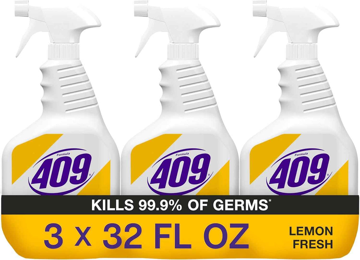 Formula 409 Multi-Surface Cleaner, Lemon Fresh, 32 Fluid Ounces, Pack of 3