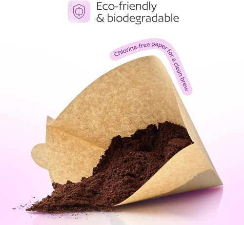 100 Count #4 Unbleached Paper Coffee Filters for Cuisinart, Ninja, BLACK+DECKER & other 8-12 Cup Coffee Makers - Perfect Paper Filter for Pour Over and Drip Coffee