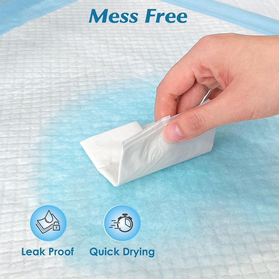 Wowflash Super Absorbency Disposable Leakproof Underpads with Quick Drying for Baby, Adults, PLppy, Dog Bed Pee Pads, Extra Large, XXL Incontinence Pads, 30” x 36”, 50 Count