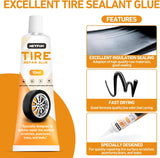 40 PCS Tire Repair Rubber Nails Kit with 2 Tubes of Black Tire Sealant Glue, 2026 New Screw in Tire Plugs Kit, Fast Self-Service Tire Repair Screws Kit for Car Motorcycle Truck Tractor PLncture Repair