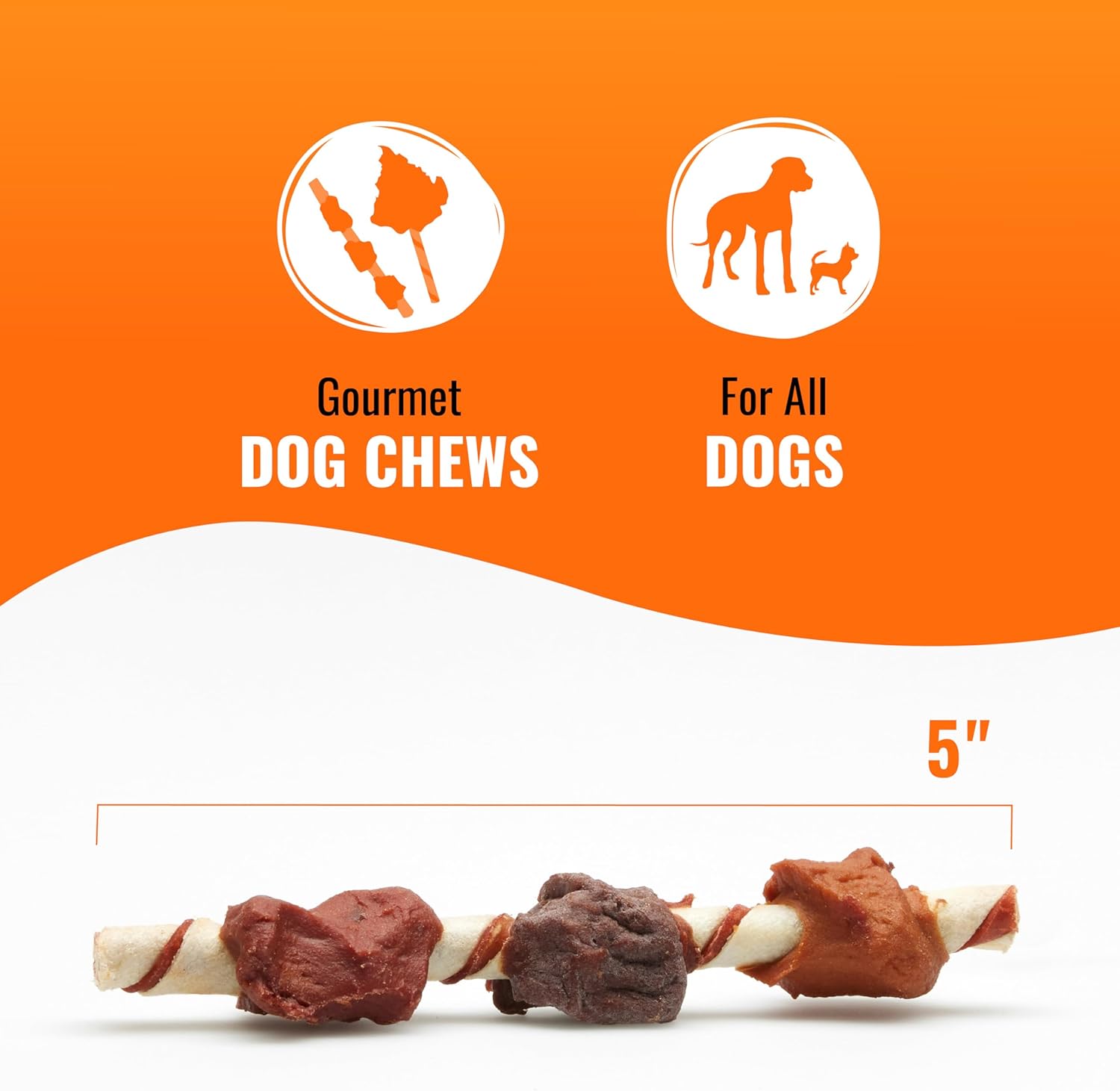 Good ‘n’ Fun Triple Flavor Kabobs Chews for All Dogs, 24 Ounces, Treat Your Dog, Made from Beef Hide, Real Chicken, Pork Hide, Duck and Chicken Liver