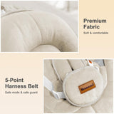 Baby Swings for Infants, Monamii Baby Swing, Infant Swing with 5 Speeds, 10 Lullabies, Electric Swing for Baby, Indoor & Outdoor Use (Beige)