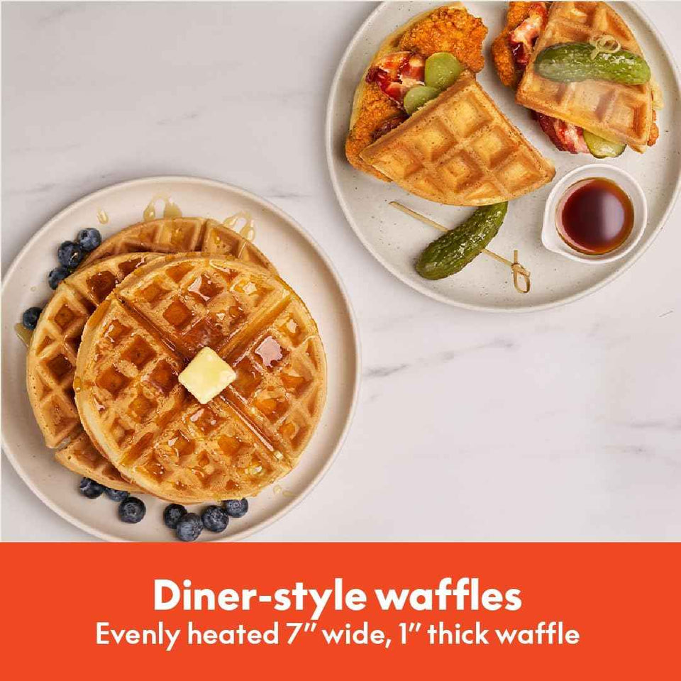 bella Flip-n-Store Waffle Maker, EverGood‰ã¢ Ceramic Nonstick Coating, Fits-anywhere‰ã¢ Kitchenware, Power Indicator Light & Touch Handle, 7‰۝ Wide & 1" Deep Plates, 1000 Watt, Plum