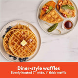 bella Flip-n-Store Waffle Maker, EverGood‰ã¢ Ceramic Nonstick Coating, Fits-anywhere‰ã¢ Kitchenware, Power Indicator Light & Touch Handle, 7‰۝ Wide & 1" Deep Plates, 1000 Watt, Plum
