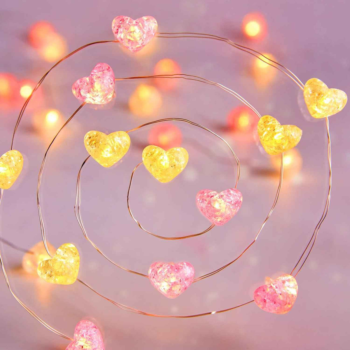 Valentine’s Day Fairy String Lights - 10.5 ft 30 LED Pink Heart Battery Operated Fairy Lights with Timer and Remote, Twinkle Heart Lights for Wedding DIY Indoor Christmas Gift Valentine's Day