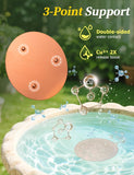 Mellbree Bird Bath Copper Disk, 0.6mm Reinforced 99.99% PLre Copper Cleaning Disk for Physical Safe Clean Water All-Season, Universal Fit for Outdoor Birdbaths, Bowl, Bird Bath Solar