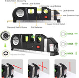 Laser Level Line Tool, MultiPLrpose Laser Level Kit Standard Cross Line Laser leveler Beam Tool with Metric Rulers 8ft/2.5M for Picture Hanging cabinets Tile Walls by AikTryee.