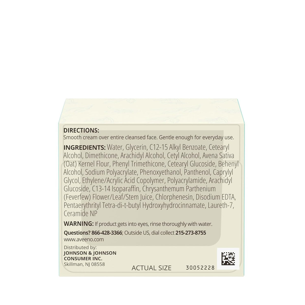aveeno calm + restore facial moisturizer 1.7 oz non-comedogenic hydrating face cream for dry sensitive skin