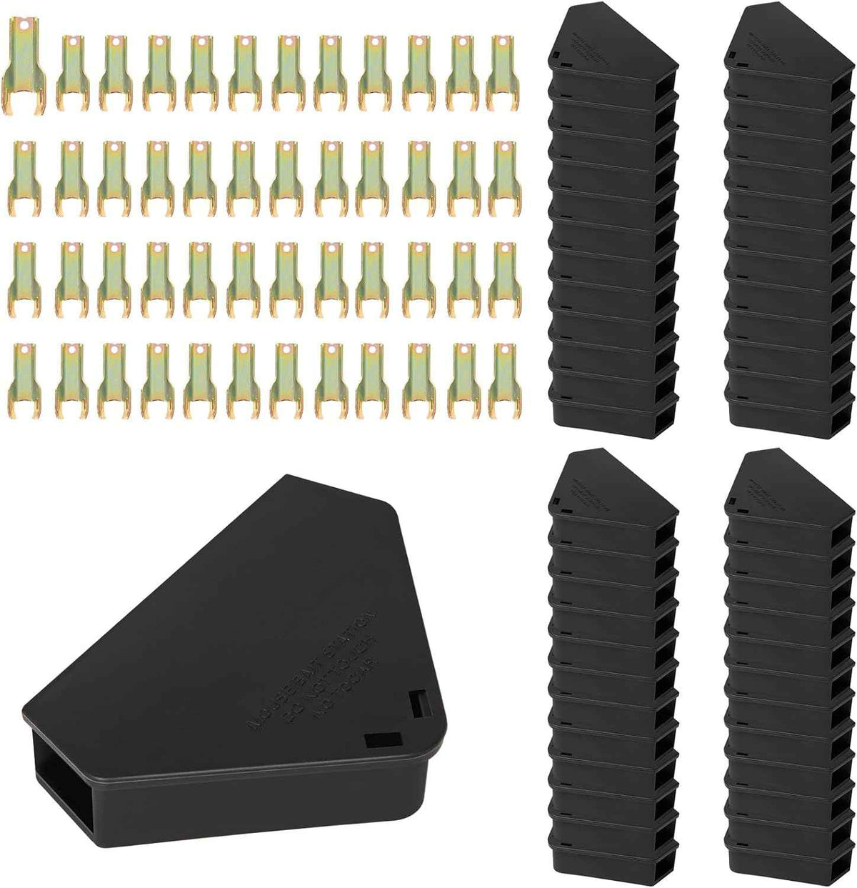 Anblak Mouse Station with Keys Black 6 Pack, Key Required Mouse Stations, Mice Stations, Keeps Children and Pets Safe Indoor & Outdoor