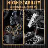 2-in-1 universal car cup holder phone mount with 360å¡ rotation adjustable grip fits most vehicles