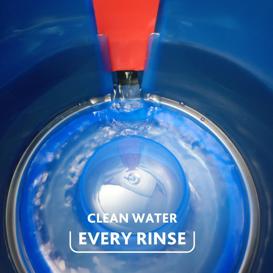 O-Cedar RinseClean Spin Mop & Bucket System | Clean with Water | Removes 99% of Bacteria
