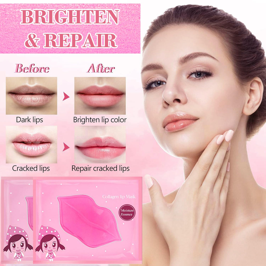 20 pairs lip mask and eye mask set for skincare, bridesmaid gifts, and party favors