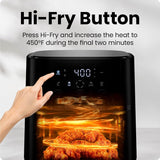 Chefman Air Fryer – 6 QT Compact Airfryer for Quick & Easy Meals in Minutes, Features Hi-Fry Technology for Extra Crisp, Touchscreen Controls with 4 Presets, Nonstick & Dishwasher Safe Basket - Black