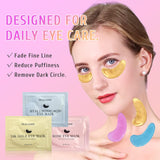PEAUAMIE Under Eye Patches Gold and Hyaluronic Acid for PLffy eyes,Rose Eye Masks for Dark Circles and PLffiness skin care Smooth Wrinkles products 30 Pairs