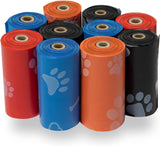 Best Pet Supplies Dog Poop Bags for Waste Refuse Cleanup, Doggy Roll Replacements for Outdoor PLppy Walking and Travel, Leak Proof and Tear Resistant, Thick Plastic - Assorted, 150 Bags