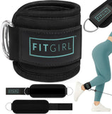 FITGIRL Ankle Strap for Cable Machine – Premium Padding and Comfort for Cable Exercise Machines, Cable Exercise Attachment for Home & Gym, Glute Workouts - Kickbacks, Leg Extensions, Hip Abductors