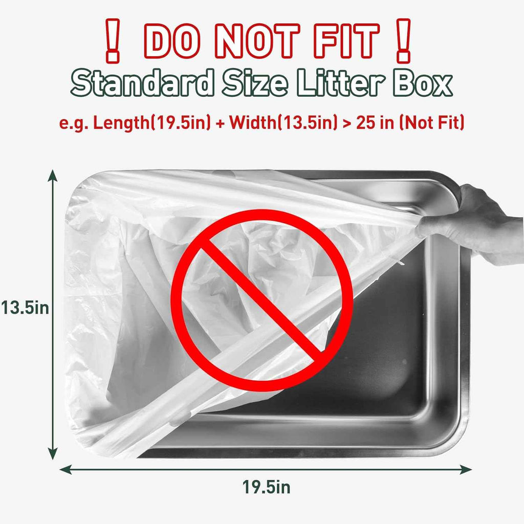 anwa 40-count heavy-duty extra thick cat litter box liners for automatic and robot litter boxes