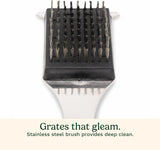 Cuisinart Stainless Steel 16.5" Long Handle Grill Cleaner Brush and Scraper for BBQ, Griddle, Grills, Cookout Tool, Grill Brush for Outdoor Grills BBQ Accessories