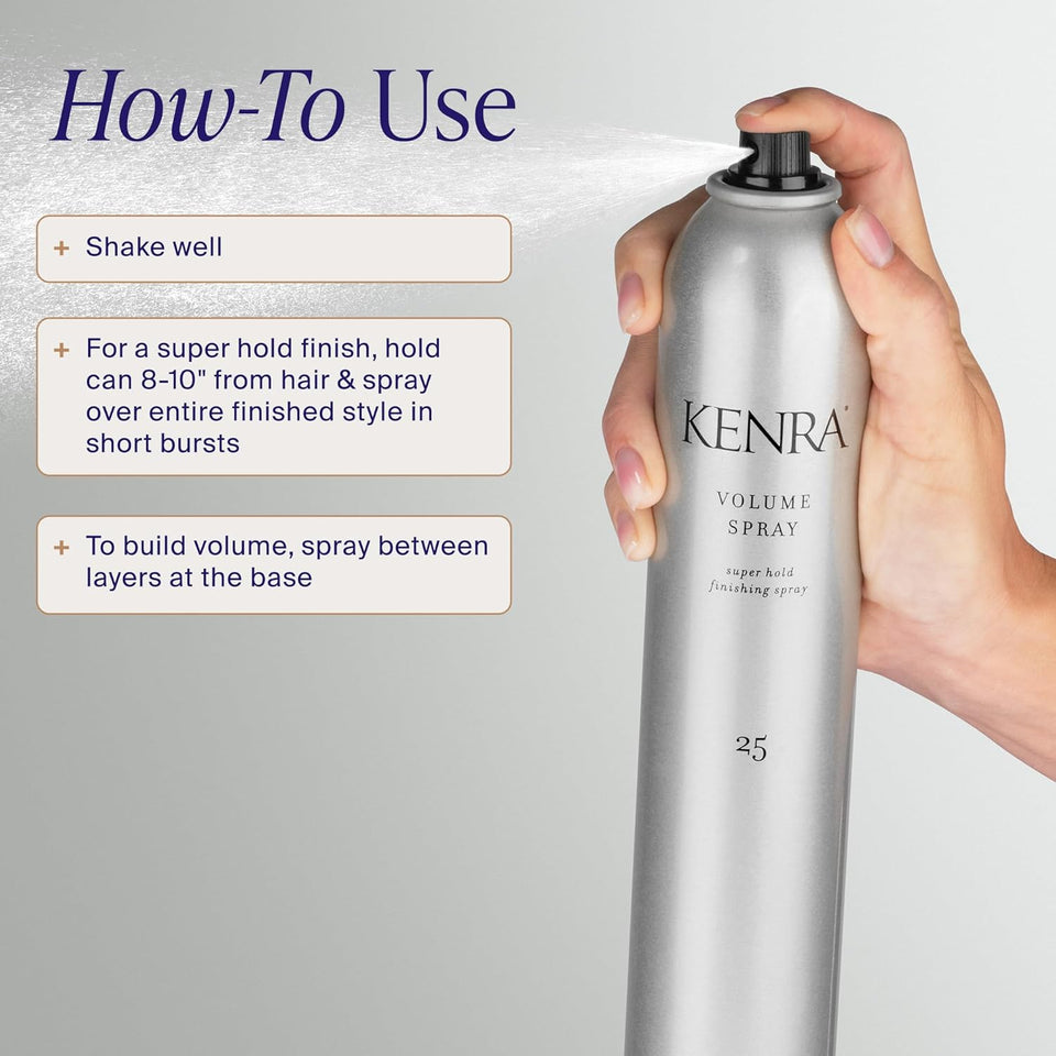 Kenra Professional Volume Spray 25 | Super Hold Finishing & Styling Hairspray | Flake-free & Fast-drying | Wind & Humidity Resistance | All Hair Types