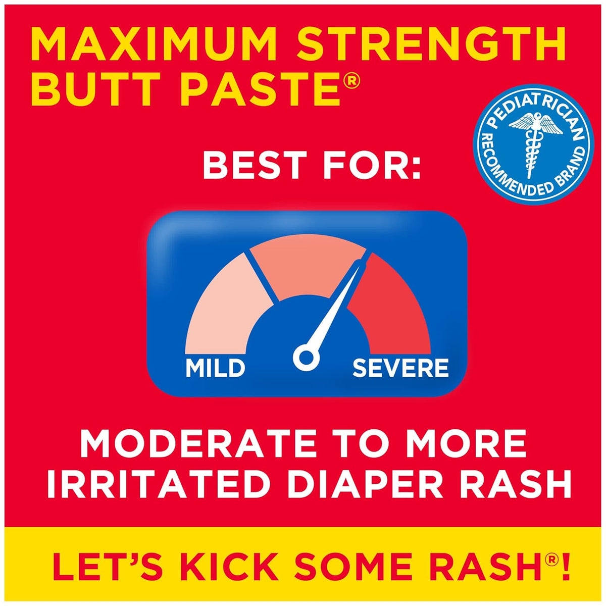 Boudreaux’s Butt Paste Max Strength Diaper Rash Cream for Baby, Ointment With Zinc Oxide, 14 oz Flip-Top Jar