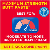 Boudreaux’s Butt Paste Max Strength Diaper Rash Cream for Baby, Ointment With Zinc Oxide, 14 oz Flip-Top Jar
