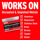 Mothers Mag & Aluminum Polish, 10 oz. – Brilliant Shine, Easy to Use, for All Uncoated & Unplated Metals Including Aluminum Wheels, Stainless Steel Trim and Exhaust Tips, Brass & More (05101)