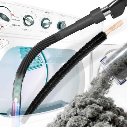 Holikme 2 Pieces Dryer Vent Cleaner Kit, Dryer Lint Vacuum Attachment and Flexible Dryer Lint Brush, Dryer Vent Vacuum Hose Attachment,Blue