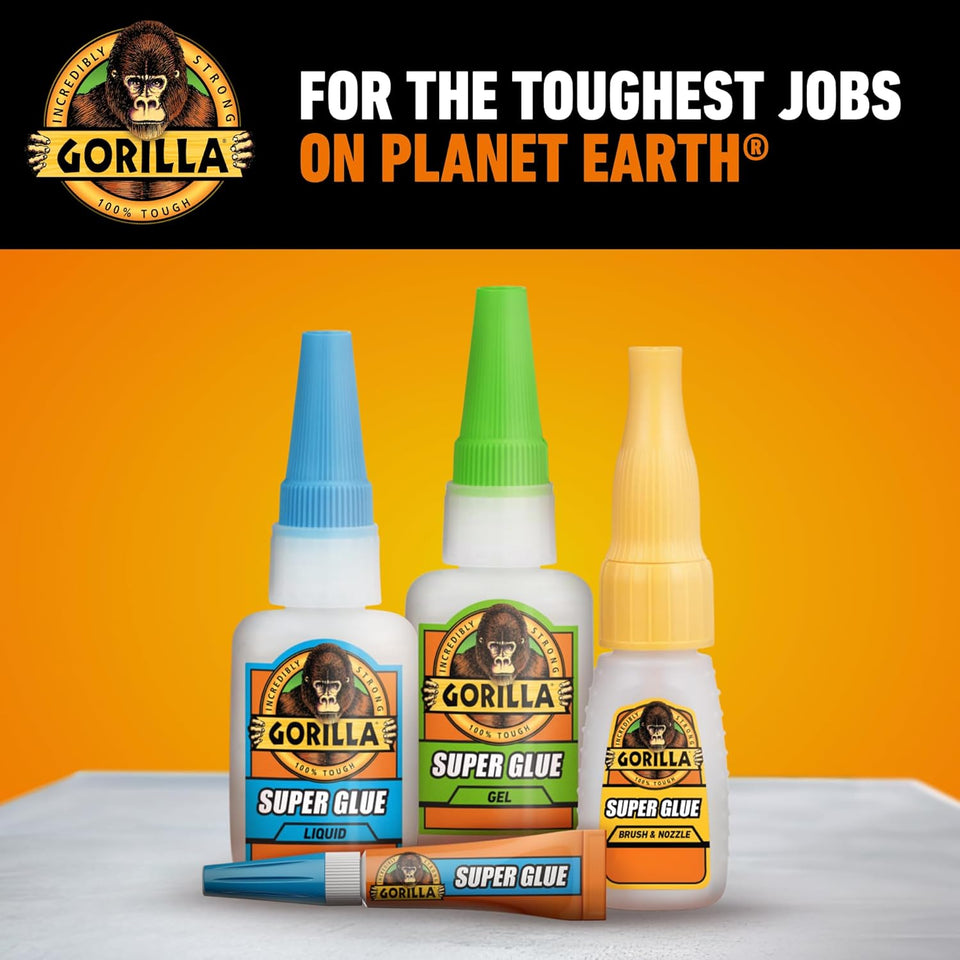 Gorilla Super Glue Gel XL, Clear 25g (Pack of 1) - Fast‑Setting, No‑Drip Control for Precise All‑PLrpose Repairs