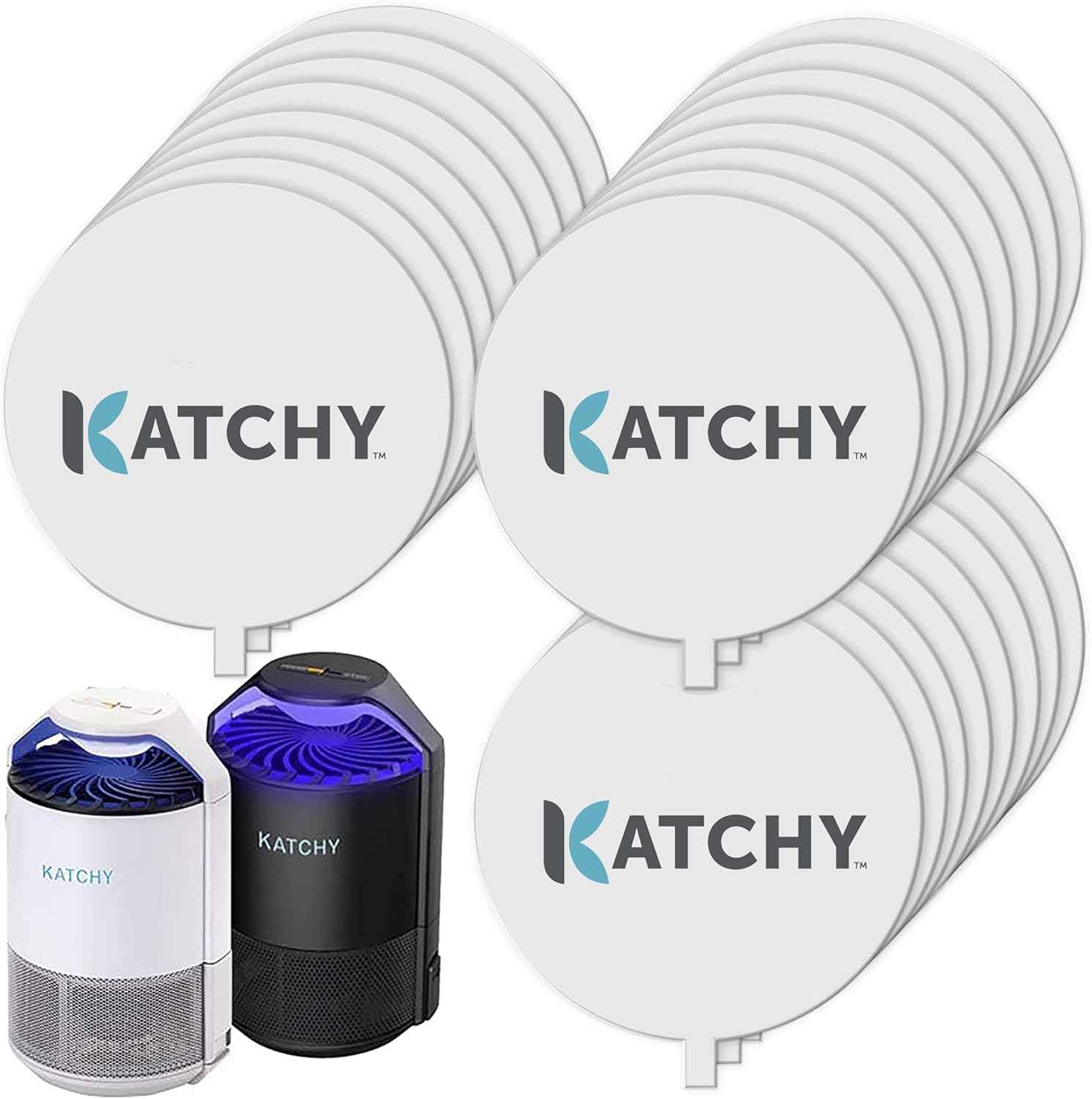 Katchy Original and Midnight Glue Board Refills (8 Pack) - Indoor Insect Trap Glue Board Refills for Mosquito, Gnat, Moth, Fruit Flies - Non-Zapper Traps for Buzz-Free Home