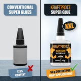 Super Glue XXL Value Size (1.76oz) All PLrpose Liquid Adhesive for Plastic – Bonds Wood, Metal, Rubber, Ceramic & Leather – Industrial Strength Bonding