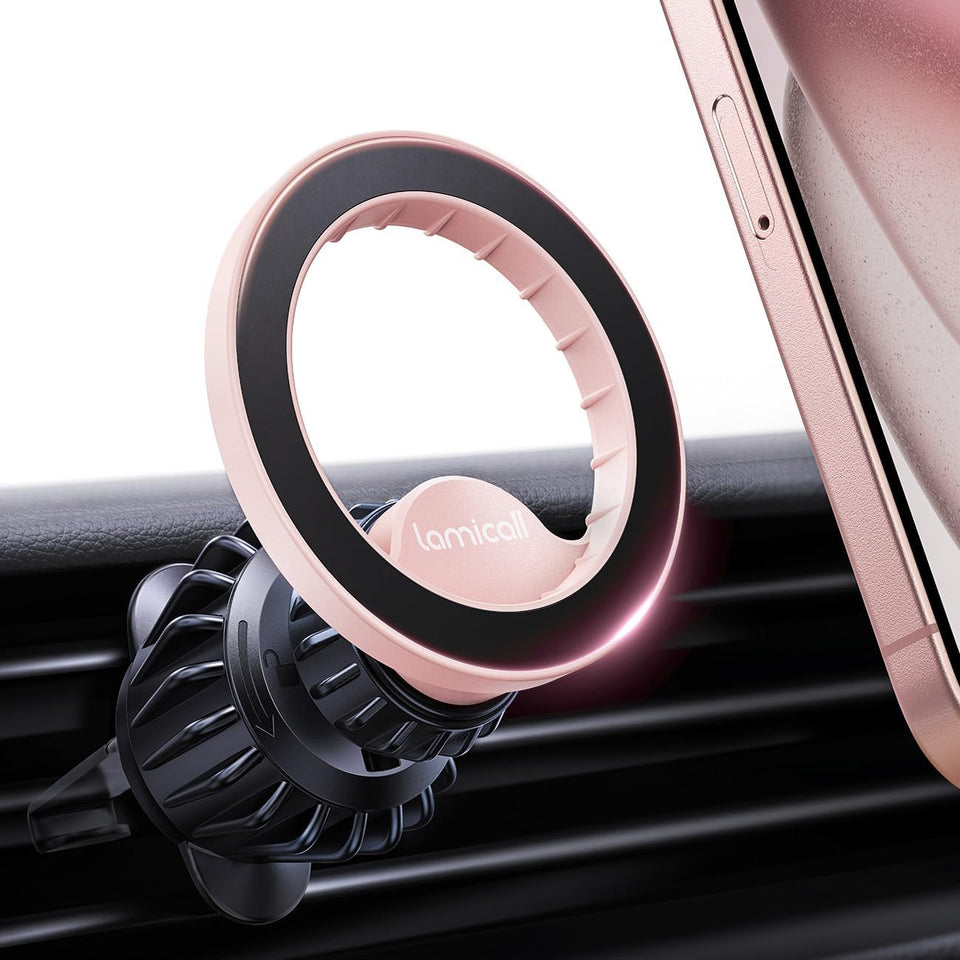 Lamicall for MagSafe Car Mount - [20 Super Magnets] Magnetic Car Phone Mount, Air Vent Phone Holder Car, Hands Free Cell Phone Holder Clip Car Accessories fit iPhone 17 16 15 14 13 Pro Plus Max - PureLivingMart