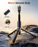 Vimose 62" All-in-One Phone Tripod & Selfie Stick – Portable Lightweight Aluminum Travel Stand with 360° Rotating Holder and Wireless Remote for iPhone and Android, Black