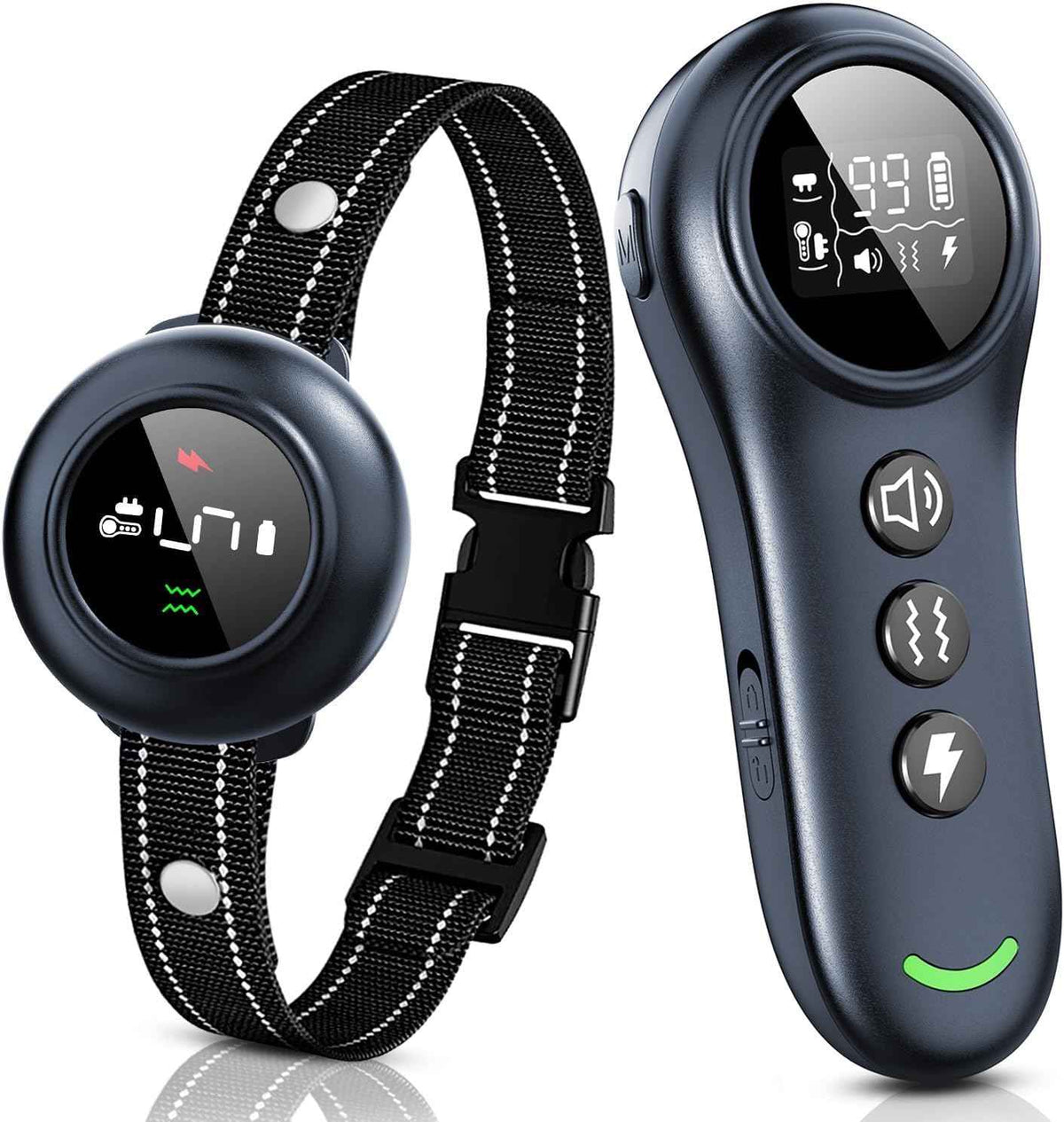 2-in-1 Dog Training Collar with 5 Sensitivity & 3300FT Remote for All Breeds Waterproof E-Collar