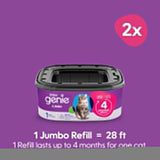 Litter Genie Refill Bags | Jumbo 2-Pack, 56 Total ft | Up to 8 Months of Supply in 2 cartridges | Ultimate Odor Control Cat Litter Bags