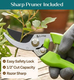 GROWIT Heavy Duty Gardening Tools - Gardening Gifts for Women, Men, Mom, Dad - Durable, Ergonomic Garden Tools Set