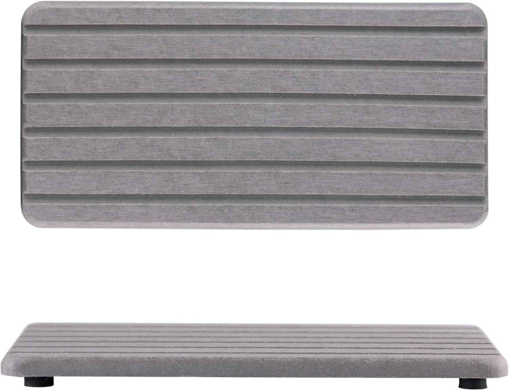 2 PCS Water Absorbent diatomite Coasters, 8.3" x 4" Water Absorbing Stone Tray for Sink, Stone Drying mat for Kitchen Counter, Stone soap Tray Used for Hand Soaps & toiletries & Plants
